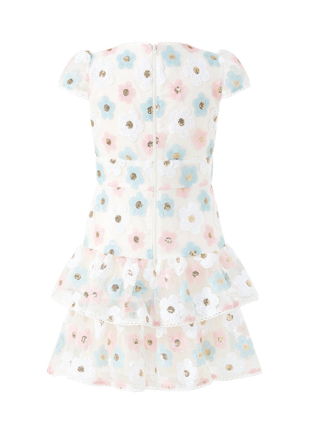 Marlo Kids Gabrielle Frill Sequin Mini Dress | Nordstrom