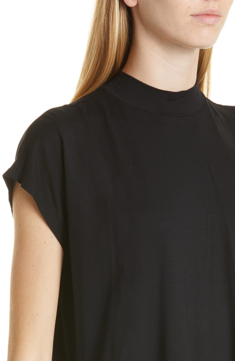 Eileen Fisher Mock Neck Cap Sleeve Top, Alternate, color,