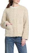 APNY Collarless Toggle Faux Fur Jacket