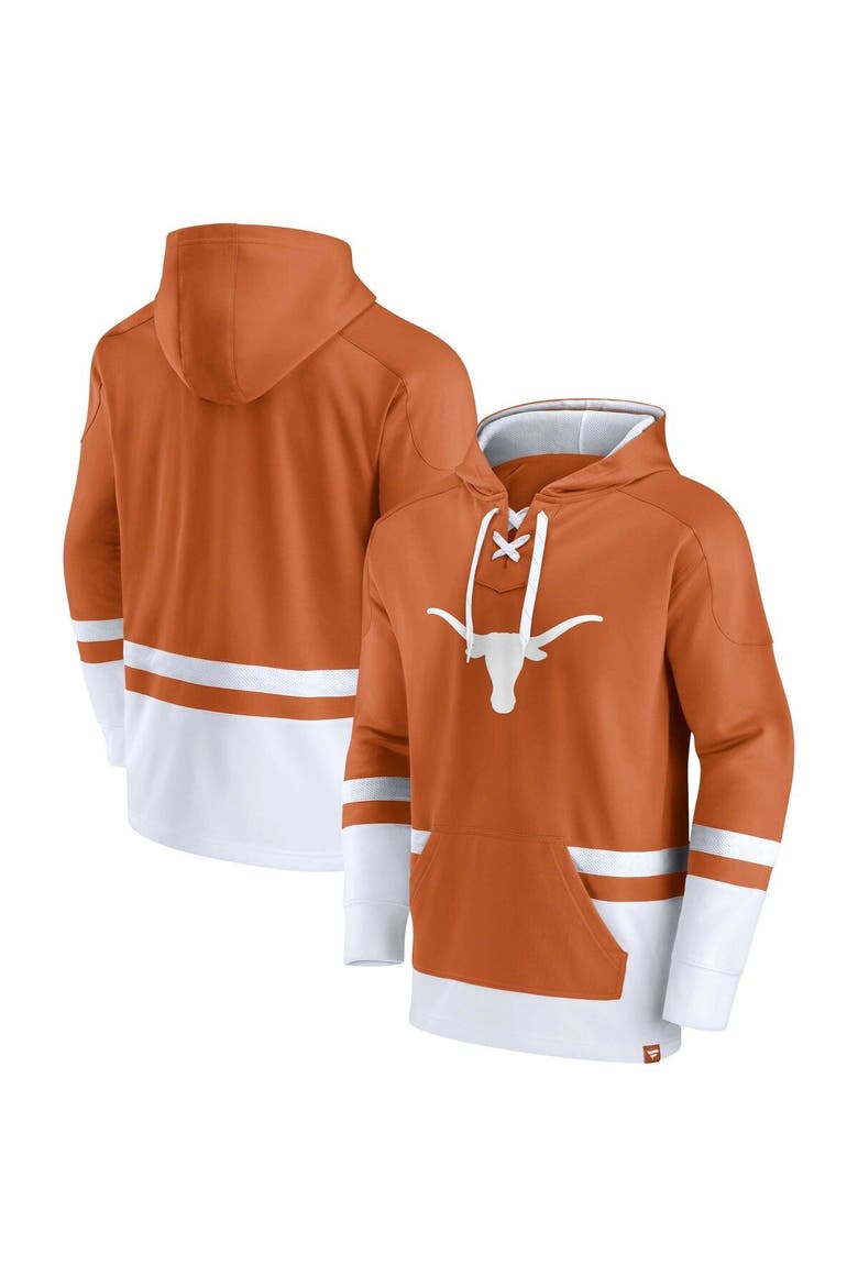 Men's Fanatics Branded Texas Orange Texas Longhorns First Battle Pullover Hoodie, Alternate, color, Burnt Orange