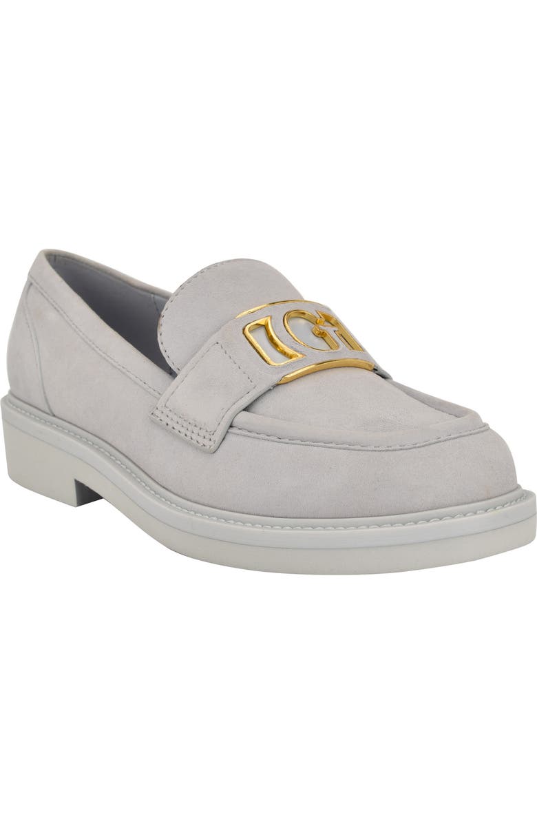 GUESS Shuttle Loafer, Main, color, Light Grey