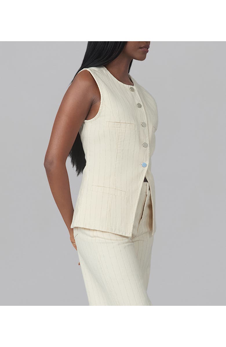 Lola Denim Emma Denim Vest, Alternate, color, Silver Lining