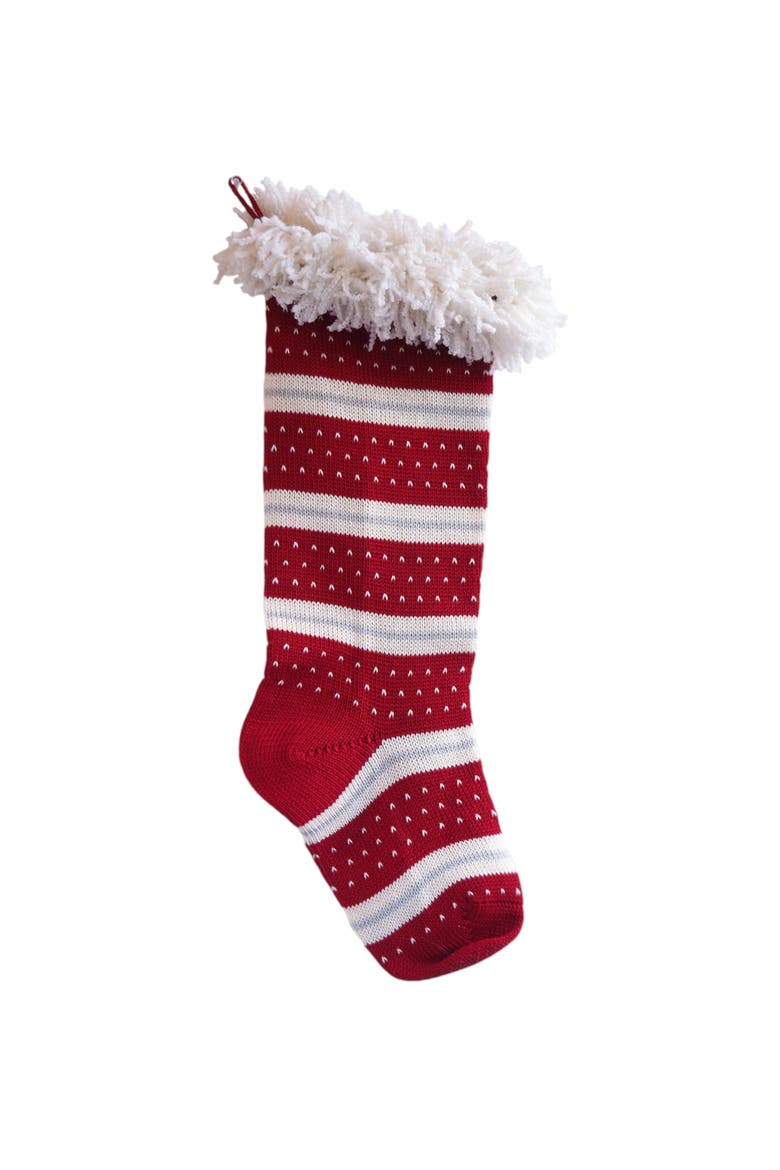 Santa Cuff Stocking, Main, color, Red