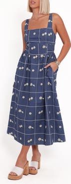 Petal & Pup Yolande Embroidered Sleeveless Midi Dress