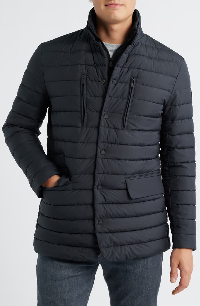 Save The Duck Elias Quilted Water Resistant Puffer Jacket, Alternate, color, Black