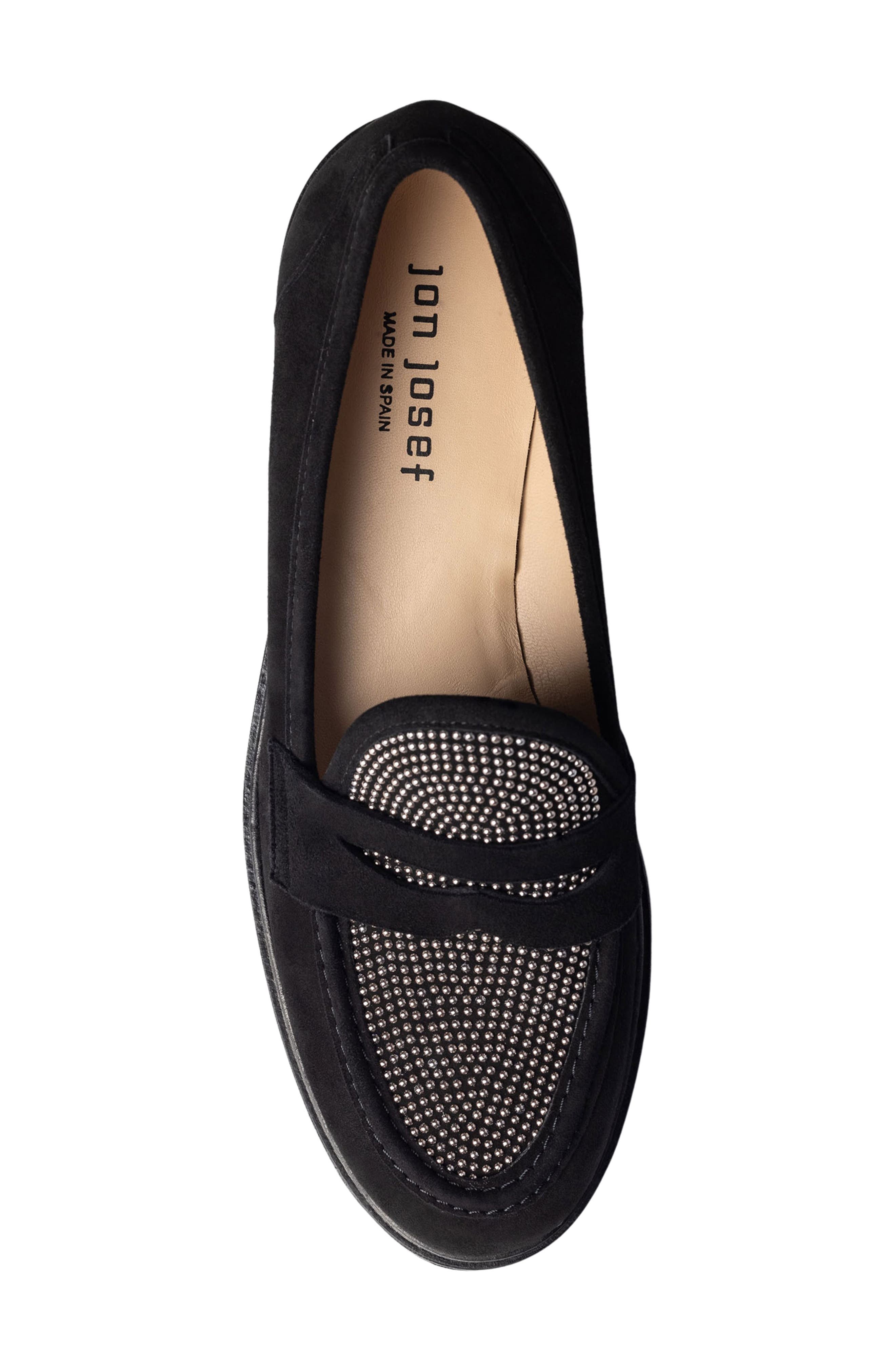 Jon Josef Faux Fur Lined Penny Loafer, Alternate, color, 