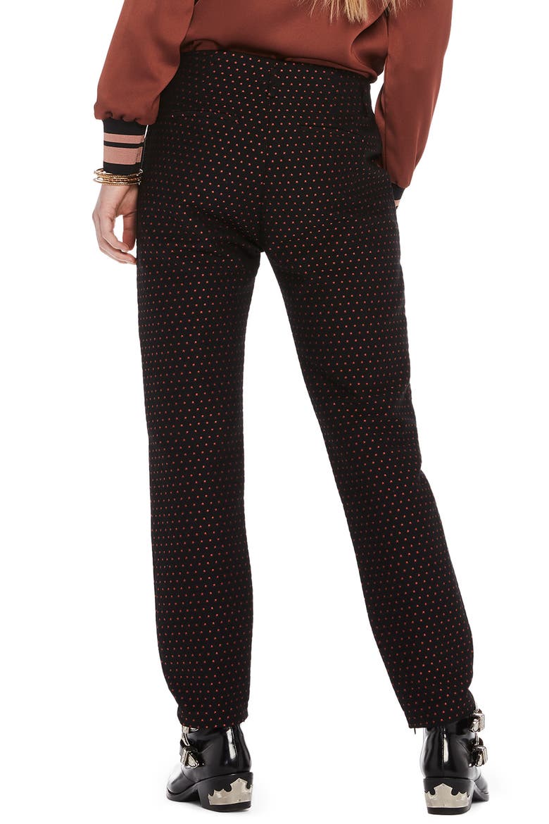 Starry Jacquard Tailored Stretch Pants, Alternate, color, BLACK W/ SMALL STAR PRINT