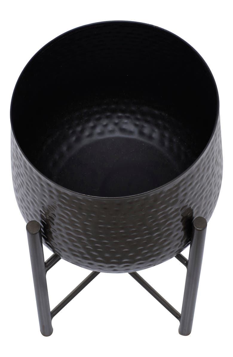 COSMO BY COSMOPOLITAN Black Metal Modern Planter with Removable Stand - Set of 2, Alternate, color,