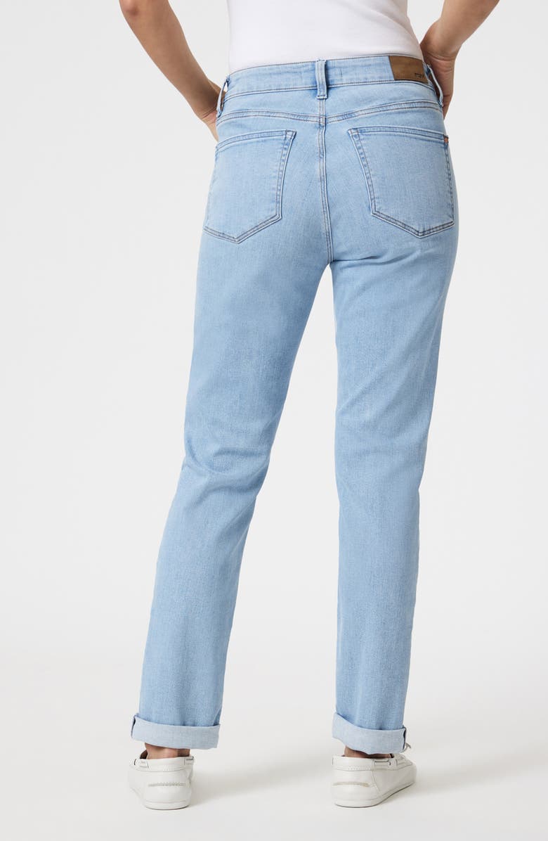 Mavi Jeans Kathleen High Waist Cuffed Slim Straight Leg Jeans, Alternate, color, Light Blue Flex Blue