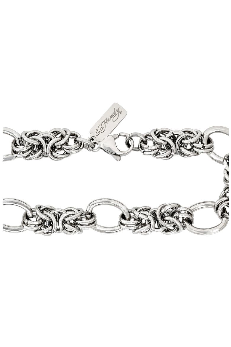 Men's Byzantine Link Bracelet, Alternate, color, SILVER