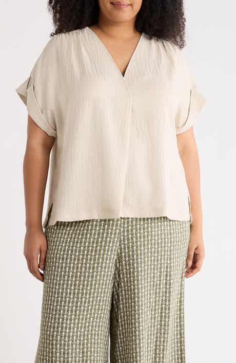 MAX STUDIO V-Neck Short Sleeve Shirt