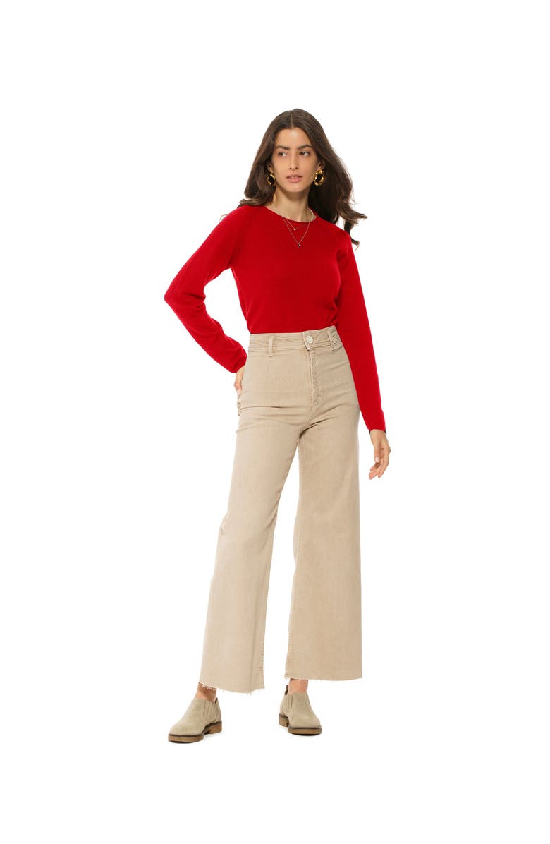 Monticelli Cashmere Ultralight Pure Cashmere Raglan Crewneck Sweater, Alternate, color, 