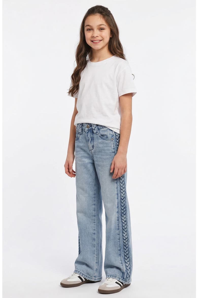 Kids' Mia Wide Leg Jeans, Alternate, color, LIGHT WASH 135