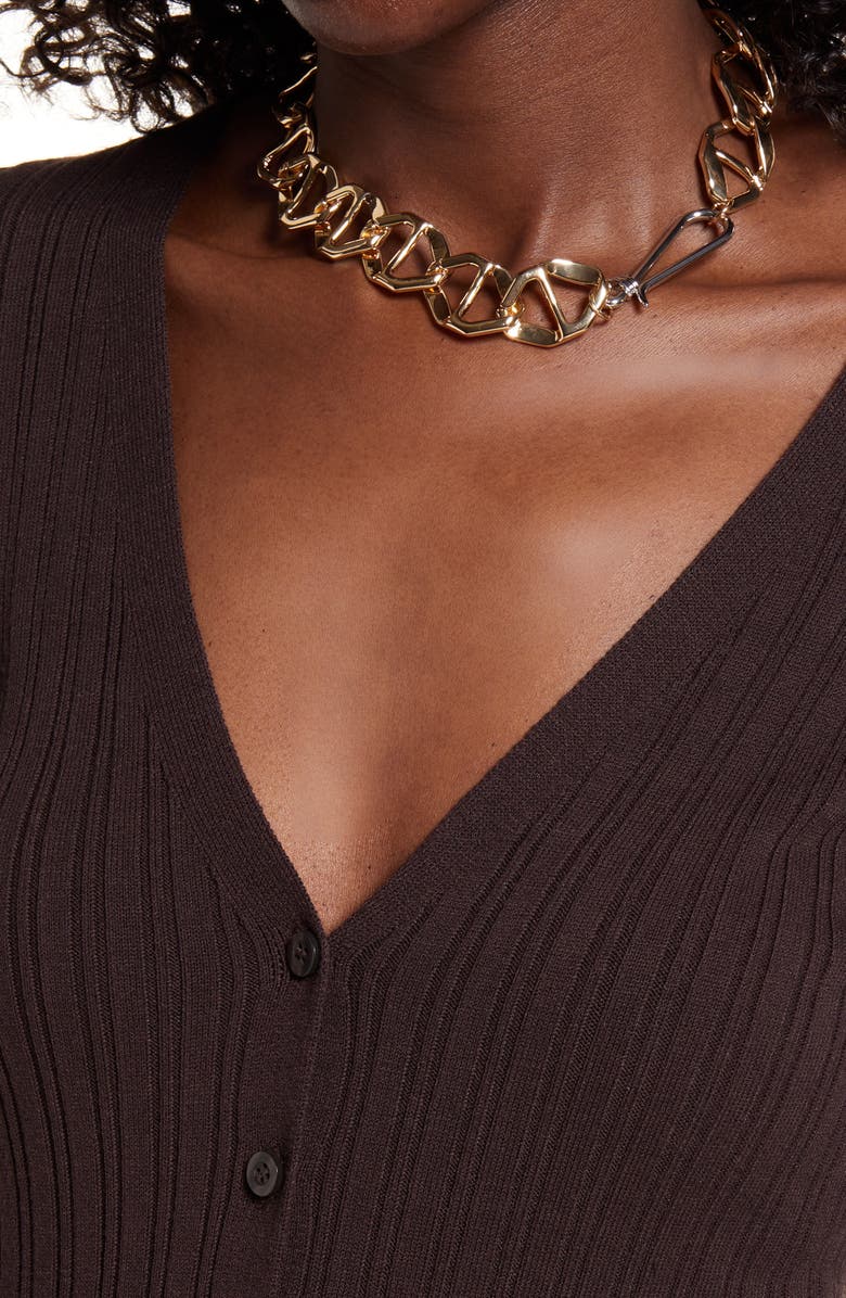 Open Edit Slim Fit Ribbed Cardigan, Alternate, color, 