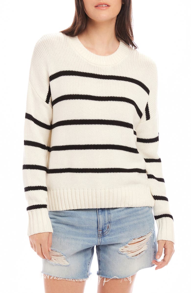 FIFTEEN TWENTY Luca Stripe Crewneck Sweater, Main, color, Stripe