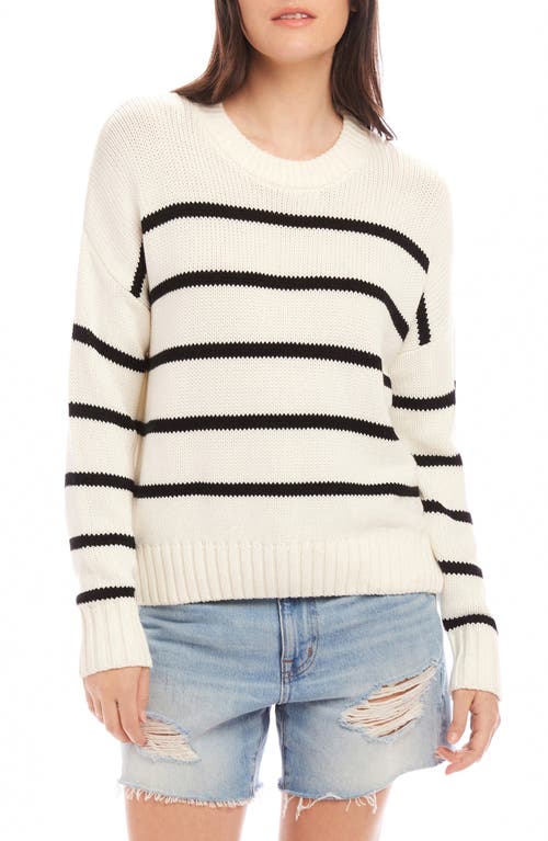 FIFTEEN TWENTY FIFTEEN TWENTY LUCA STRIPE CREWNECK SWEATER 