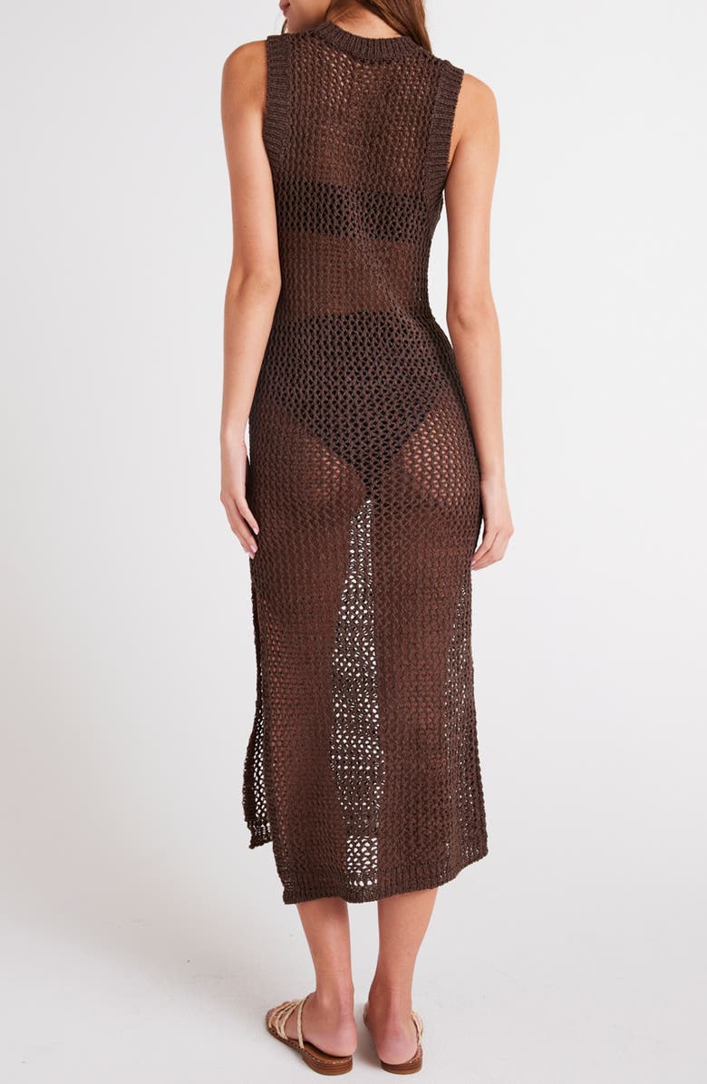 Bella Dahl Open Stitch Sleeveless Cover-Up Sweater Dress, Alternate, color,