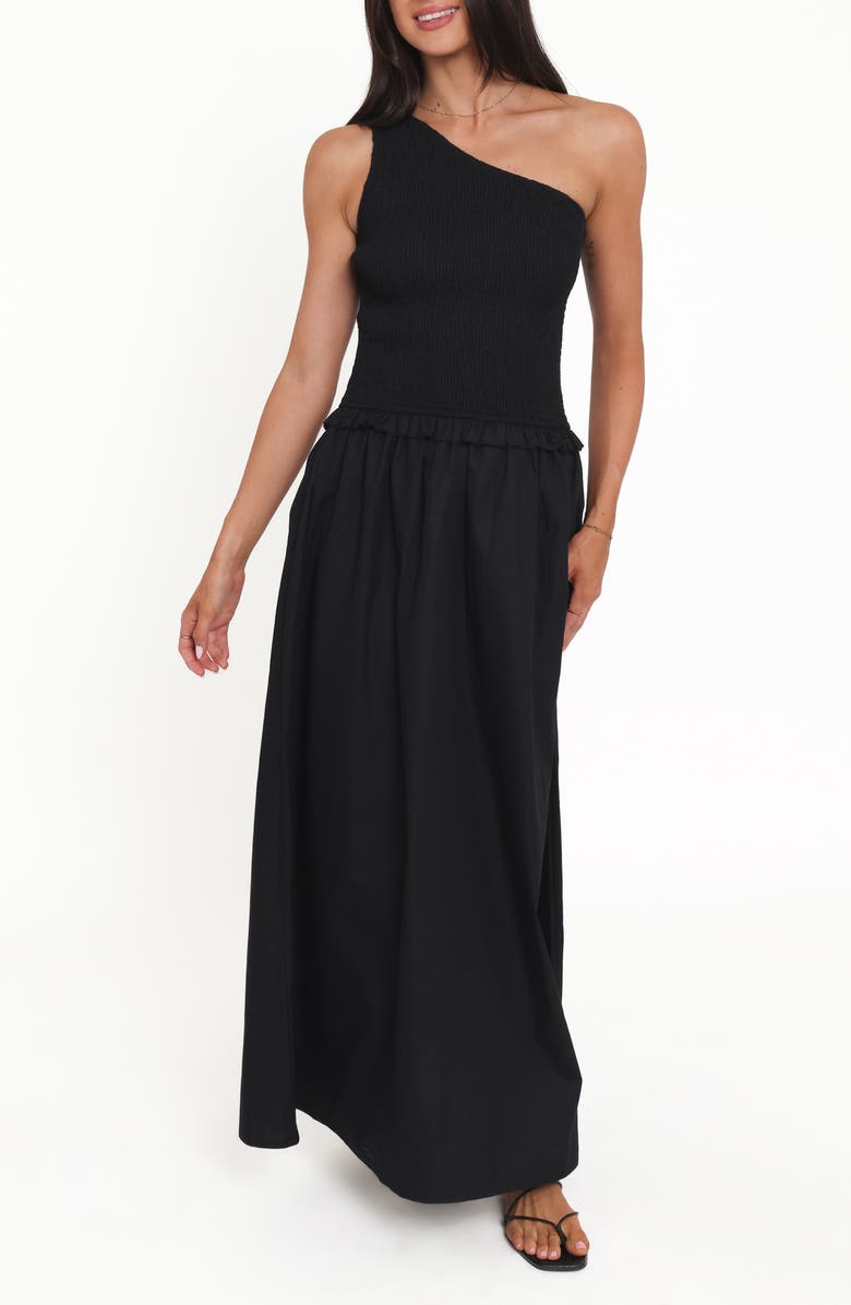Petal & Pup Myla One-Shoulder Maxi Dress, Main, color, 