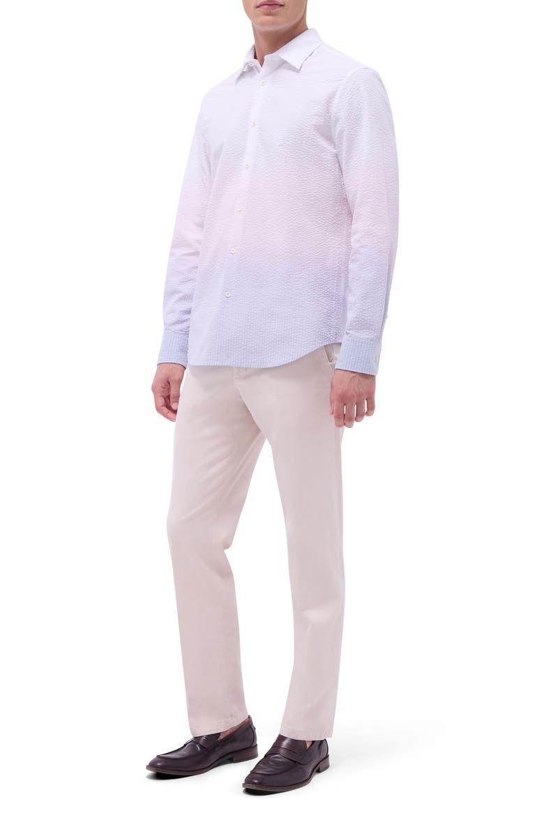 Bugatchi Julian Shaped Fit Button-Up Shirt, Alternate, color, Dusty Pink