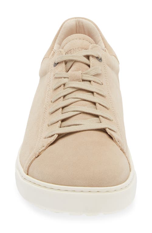 Shop Birkenstock Bend Low Top Sneaker In Beige Dotted Suede