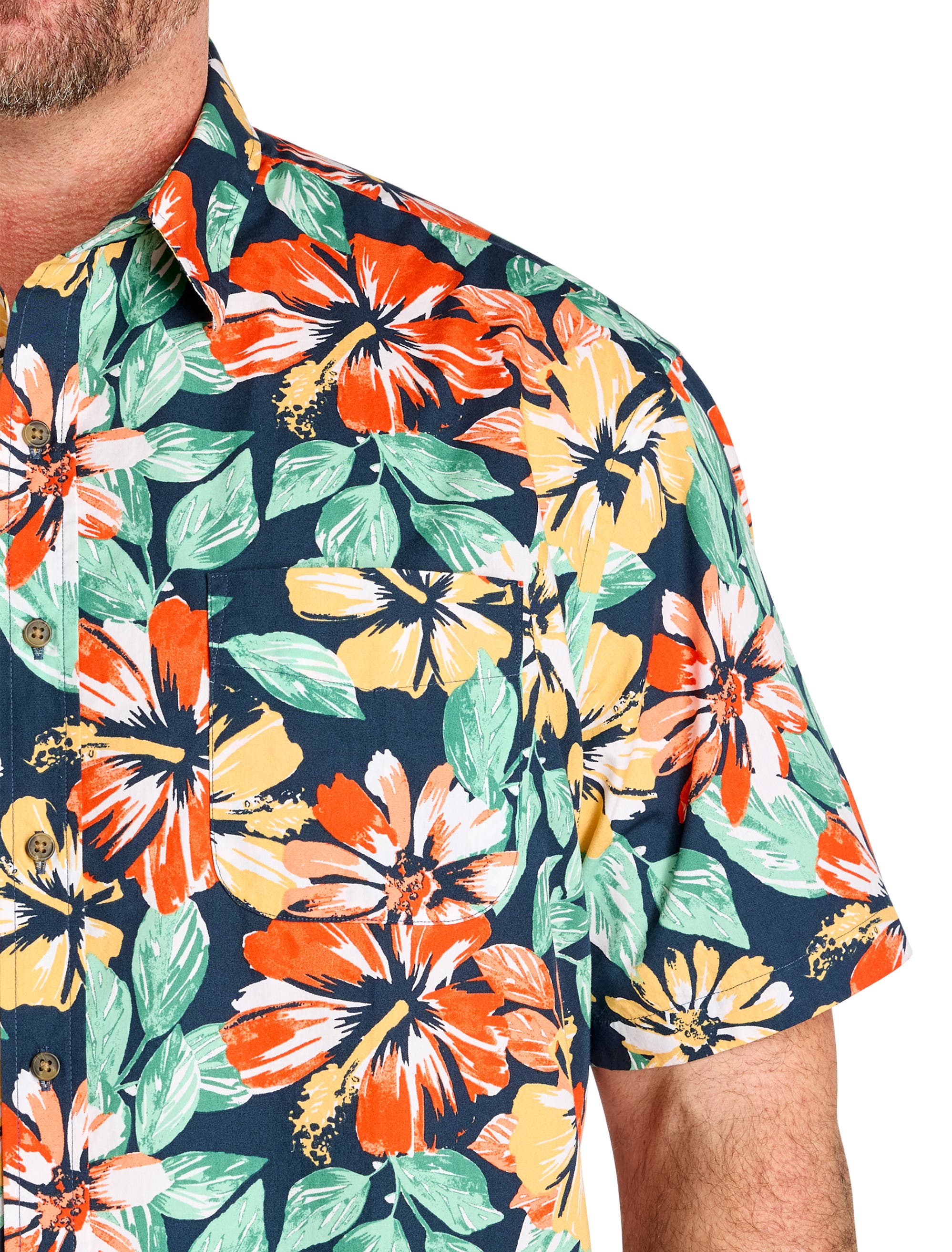 Big & Tall Large Floral Sport Shirt - image 2