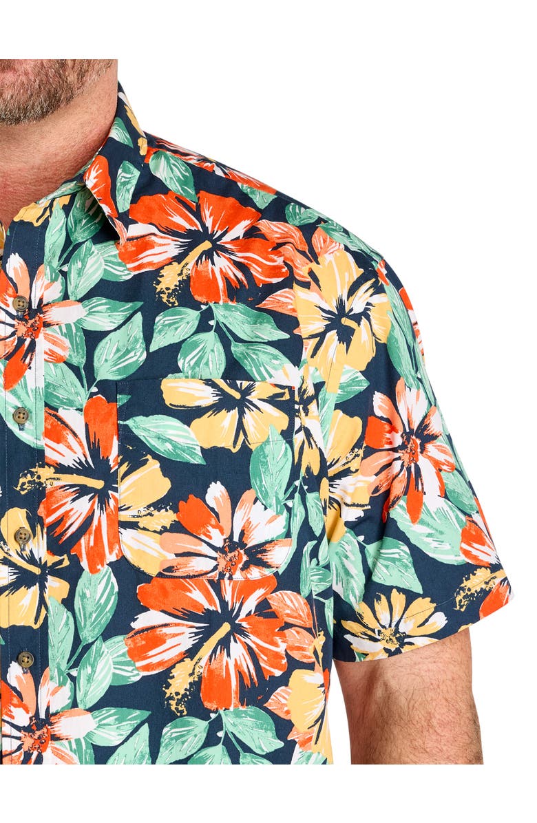 Oak Hill by DXL Big & Tall Large Floral Sport Shirt, Alternate, color, Multi