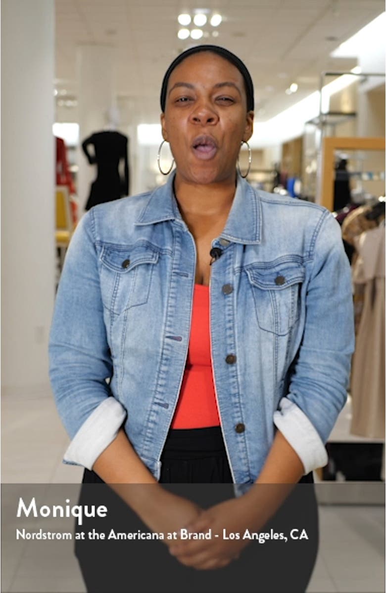 Print Long Sleeve Faux Wrap Dress, sales video thumbnail