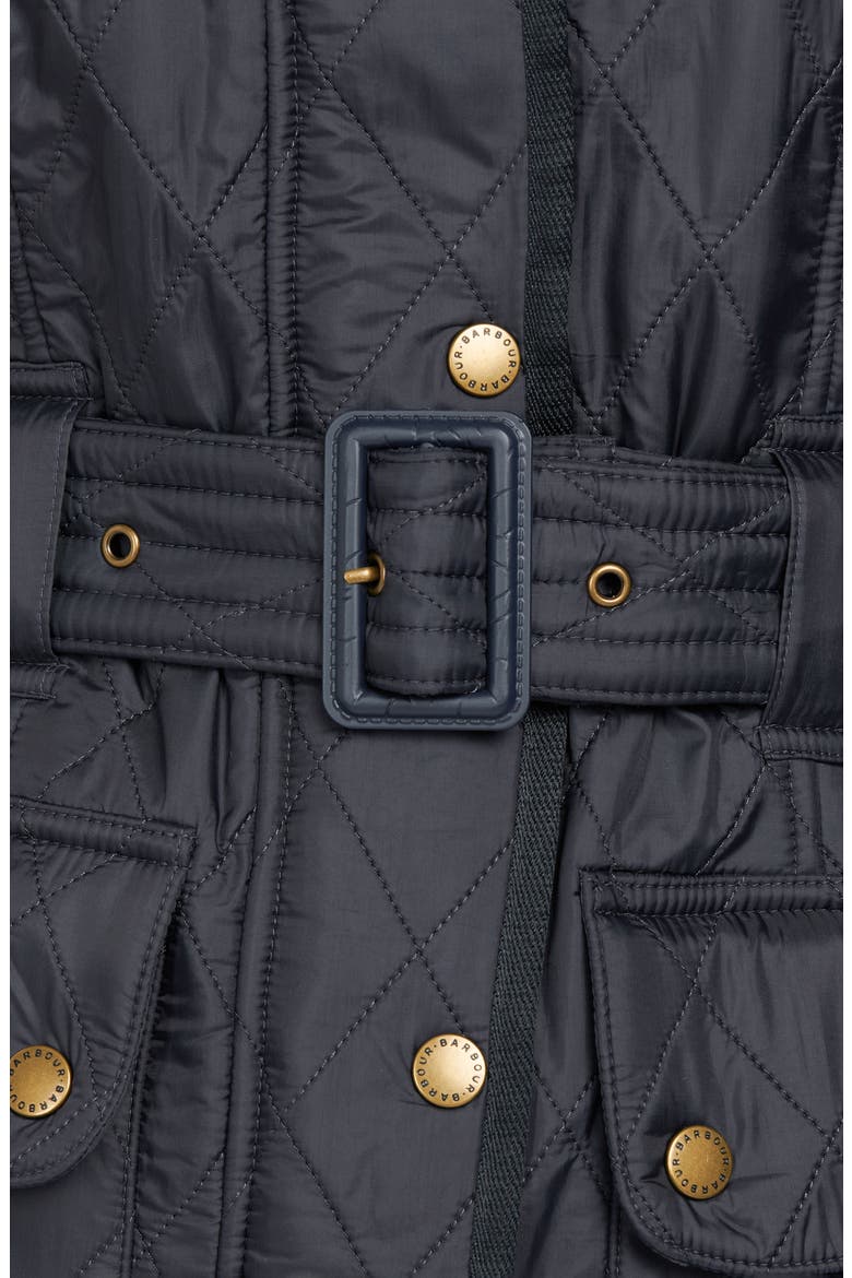 International Polarquilt Belted Jacket, Alternate, color, NAVY