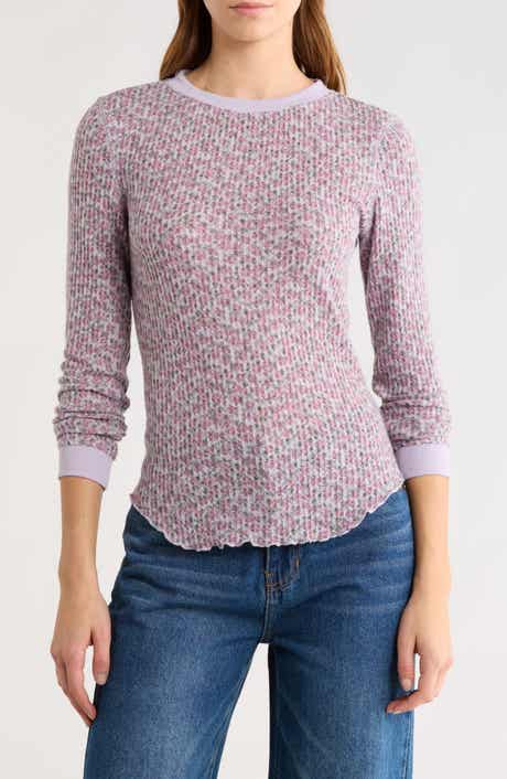 Abound Long Sleeve Waffle Knit Top