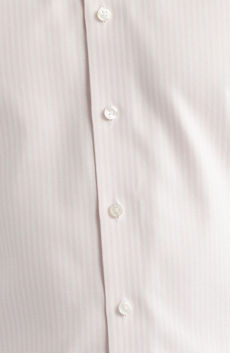 Nordstrom Premium Trim Fit Dress Shirt, Alternate, color, Pink Piave Stripe