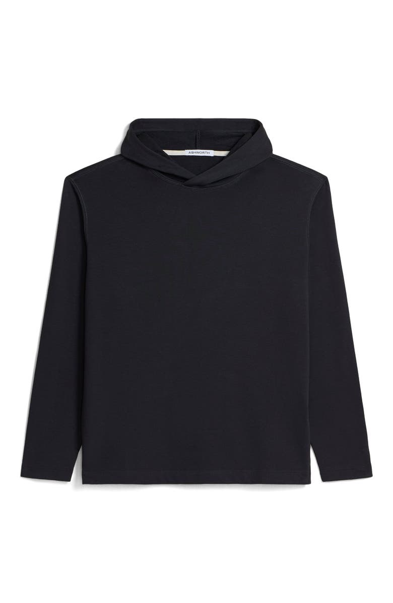 ASHWORTH GOLF Terry Twillback Hoodie, Main, color, Black
