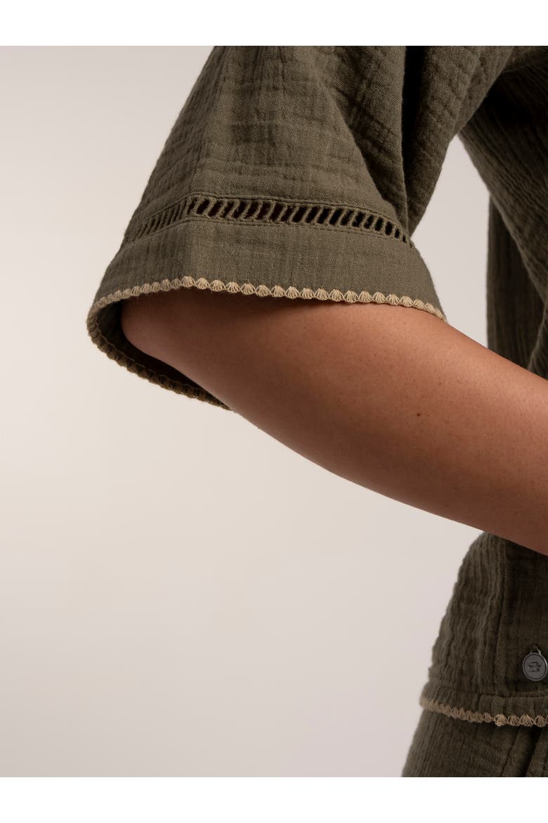Bruna Blouse, Alternate, color, Khaki
