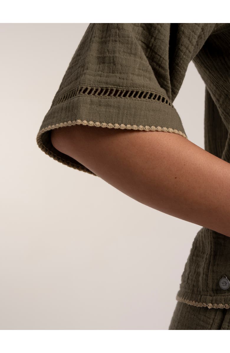 Brakeburn Bruna Blouse, Alternate, color, Khaki