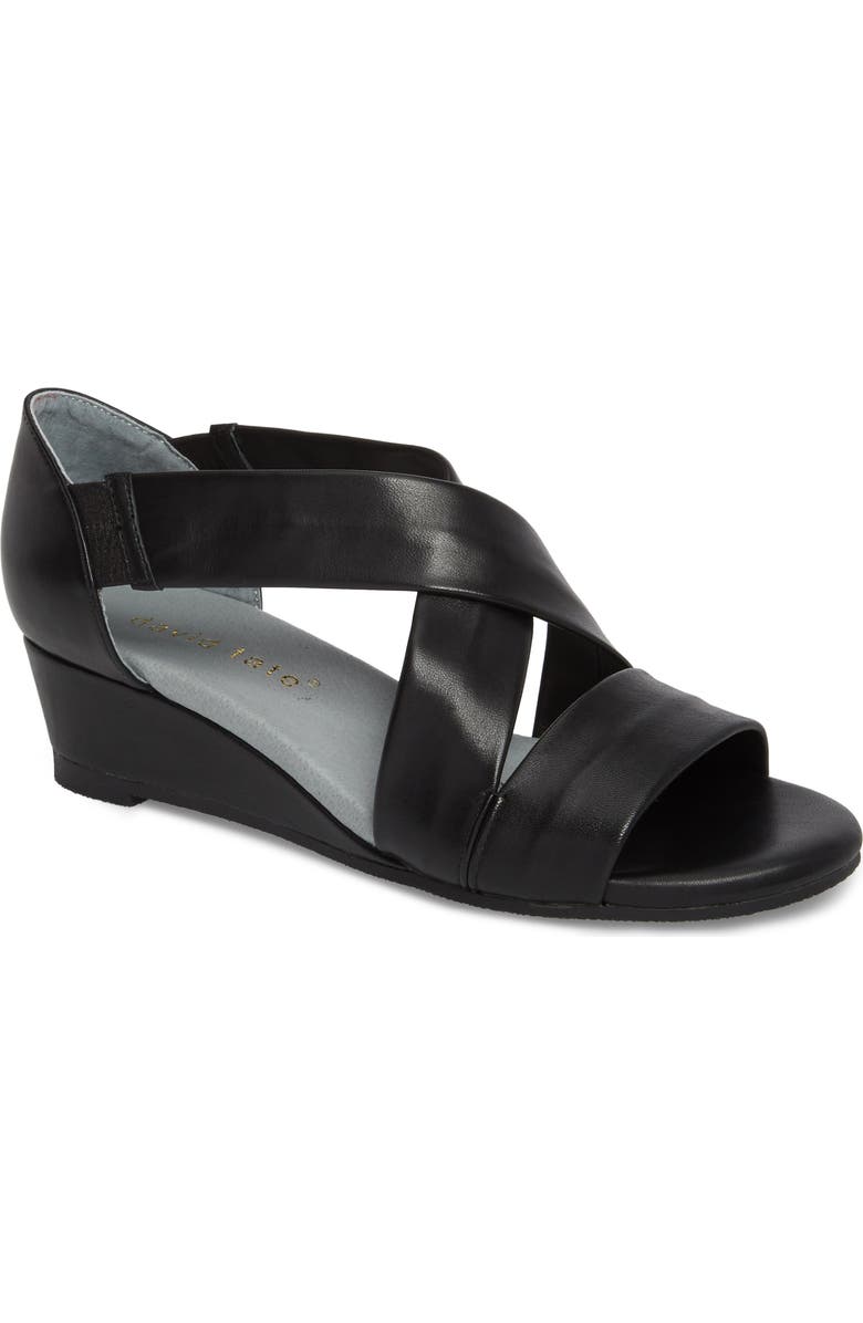 David Tate Swell Cross Strap Wedge Sandal, Main, color,