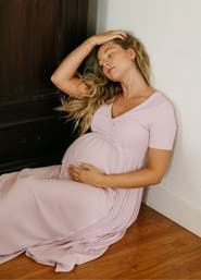 HATCH Collection The Softest Rib Side Seam Nursing Maxi Dress