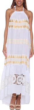 RANEES Halter Cotton Maxi Sundress