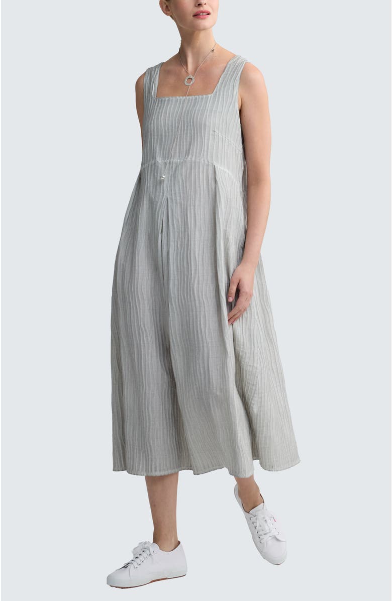 LUUKAA Norelle Garment-Dyed Balloon Dress, Main, color, Ash Grey