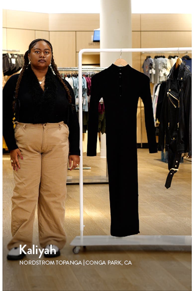 Long Sleeve Rib Midi Sweater Dress video