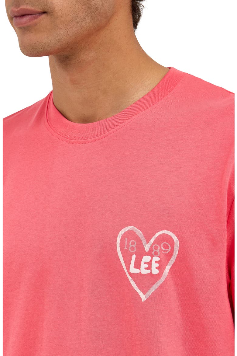 Heart Logo Embroidered Graphic T-Shirt, Alternate, color, LYCHEE