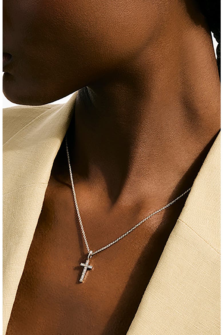 JH Essential Cross Necklace, Alternate, color, SILVER