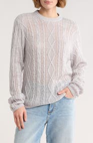 Obey Isabella Loose Cable Knit Sweater