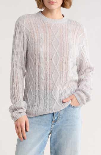 Obey Isabella Loose Cable Knit Sweater