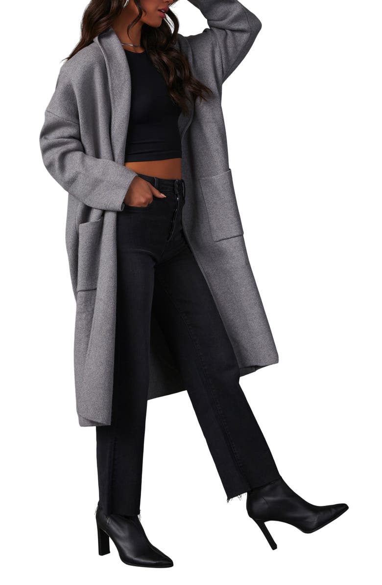VICI Collection Coletti Longline Open Front Duster, Alternate, color, Grey