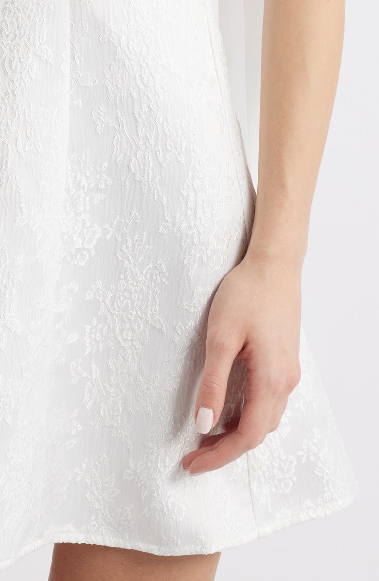 CITY STUDIO Jacquard Back Tie Minidress, Alternate, color, Ivory