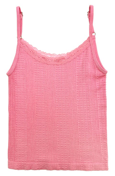 Kids' Lace Trim Textured Camisole (Big Kid)