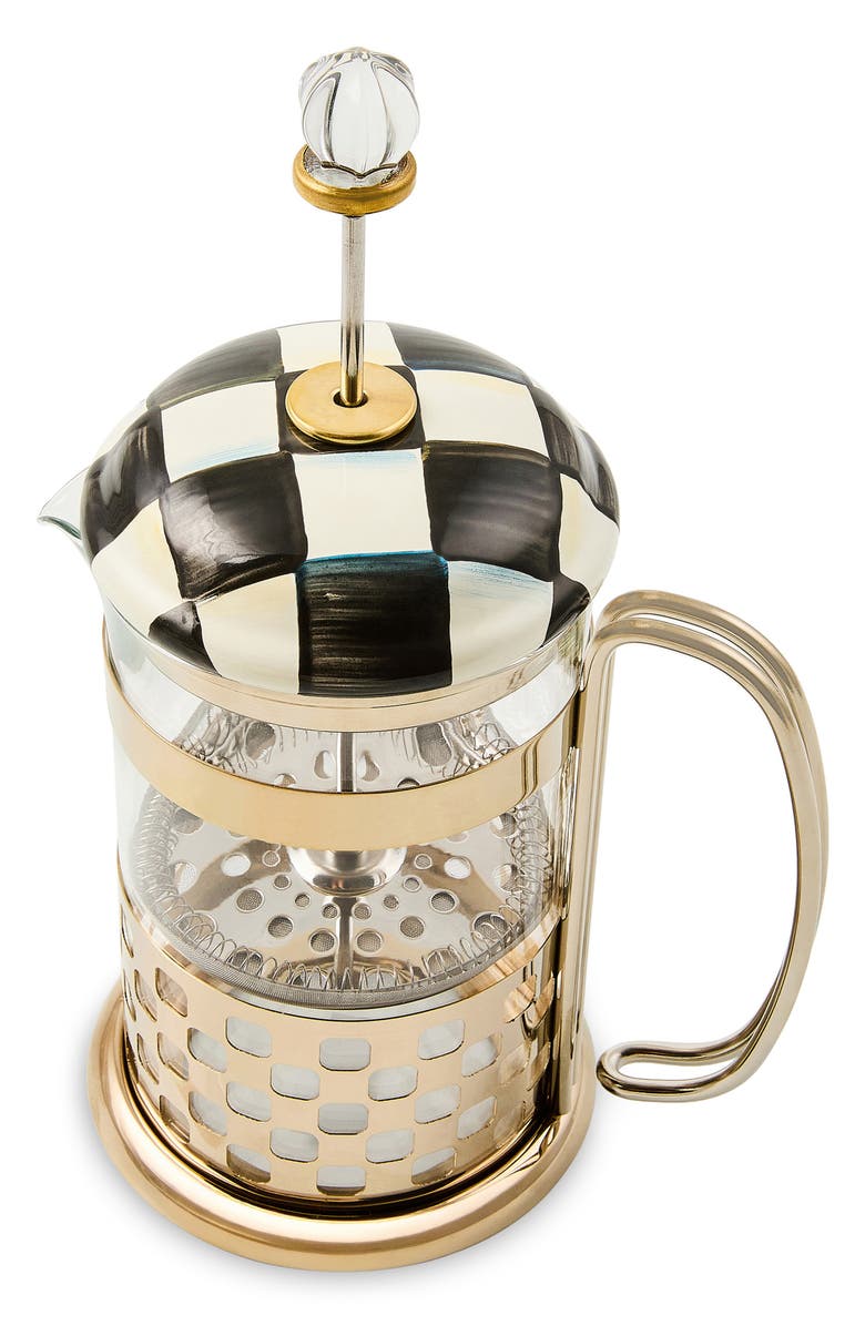 MACKENZIE CHILDS Courtly Check French Press, Alternate, color, Black