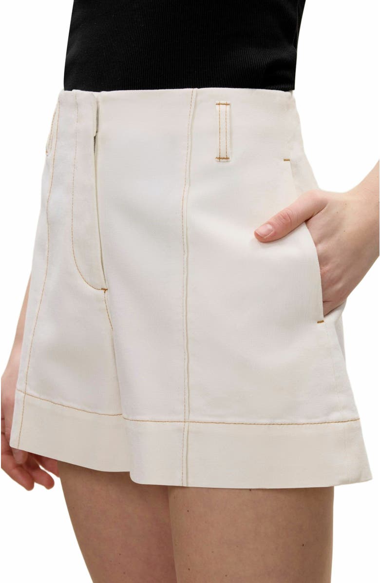 Rebecca Taylor Cora Denim Short, Alternate, color, Eggshell Wash