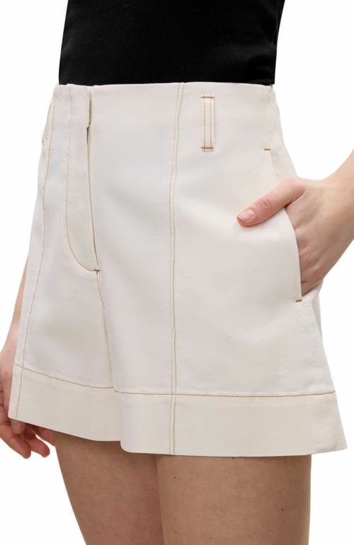 Rebecca Taylor Cora Denim Short In Eggshell Wash