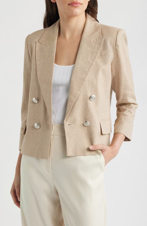 Double Breasted Crop Blazer
