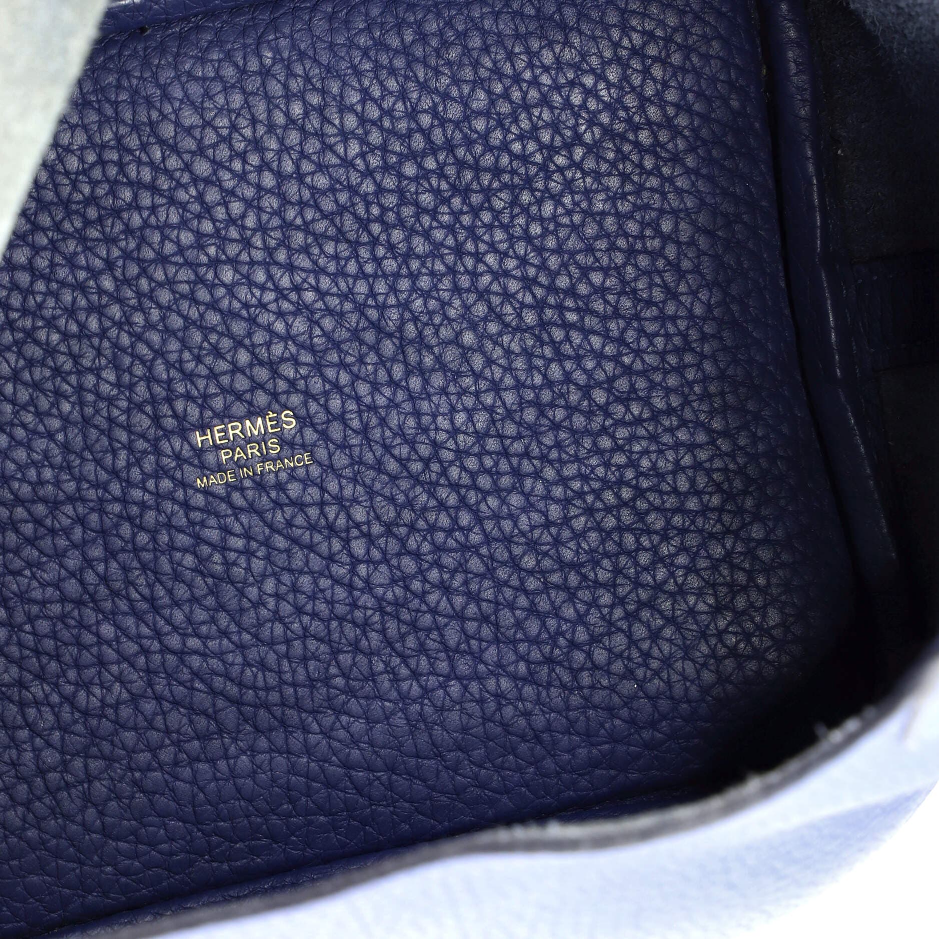 Pre-Owned Hermes Picotin Lock Bag Clemence PM, Alternate, color, Bleu Brighton